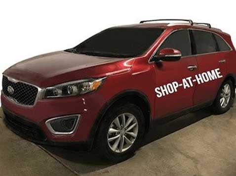 Vehicle used for shop-at-home consultations.